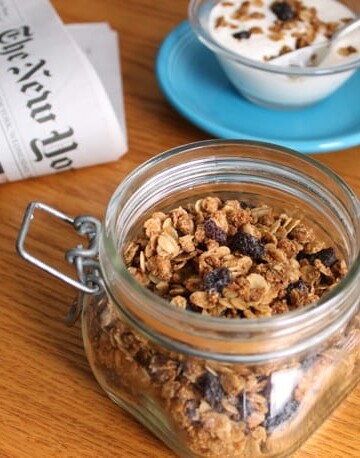 Gluten-Free Granola in small canister.