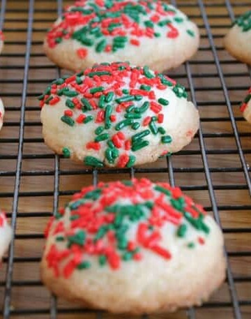 Gluten-Free Holiday Butter Cookies with Sprinkles.