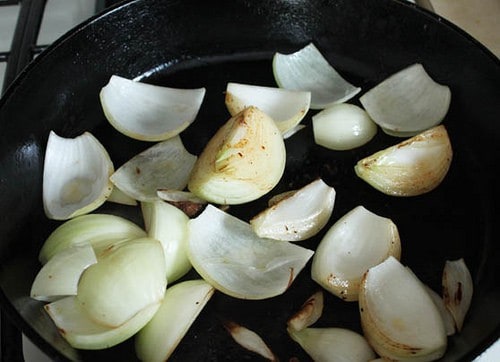 Cooked onions for paleo pot roast.