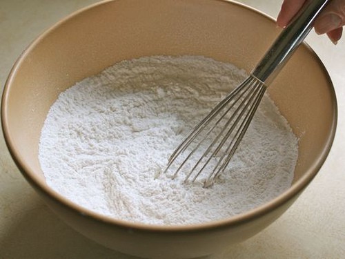 Gluten-Free Flour Tortilla dry ingredients in bowl.