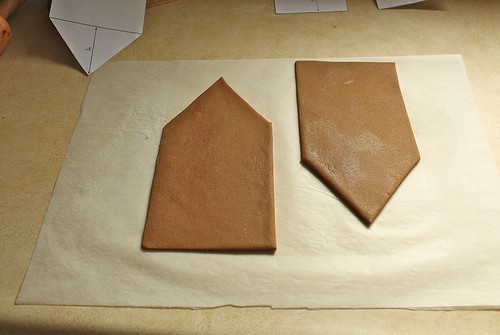Side house pieces for gluten-free gingerbread house.