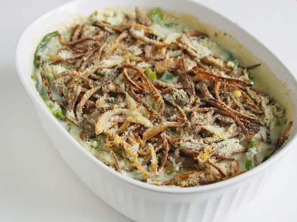 Gluten-Free Thanksgiving Green Bean Casserole.