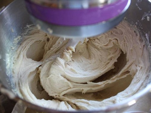 Mixing gluten-free panettone dough.