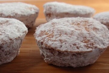 Powdered Sugar Doughnut Muffins.