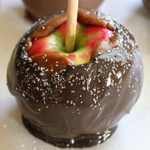 Chocolate-covered Salted Caramel Apple.