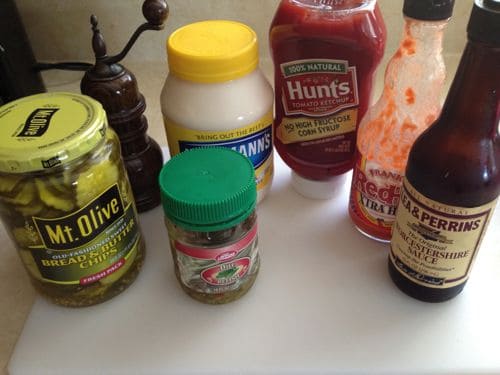 Ingredients for Special Burger Sauce.