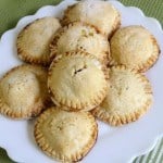 Gluten-Free Apple Hand Pies on a white platter.