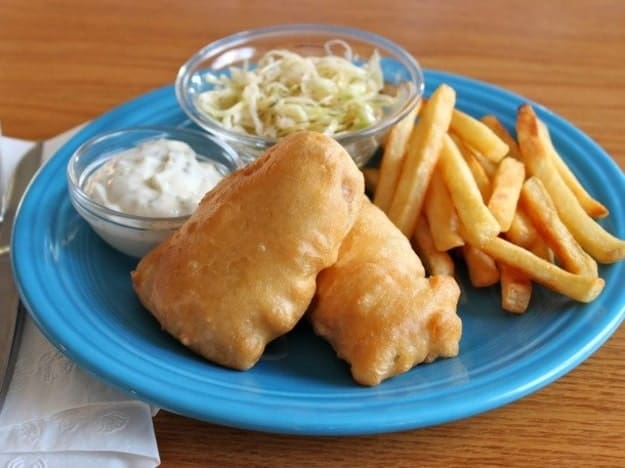 Gluten Free Fish and Chips  with Homemade Tartar Sauce