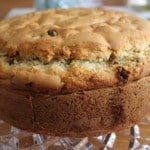 Gluten-Free Irish Soda Bread on a glass platter.