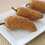 Gluten-Free Jalapeno Poppers on a white platter.