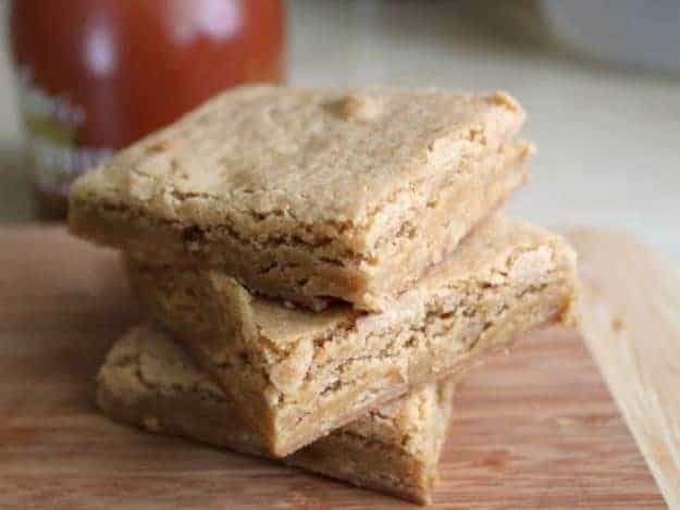 Gluten-Free Maple Blondies in a stack.