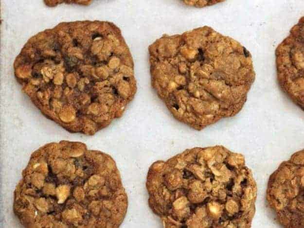 Gluten-Free White Chocolate Oatmeal Cookies