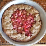 Easy Gluten-Free Rhubarb Galette in pan.