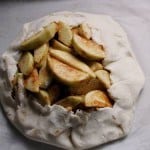 Easy Gluten-Free Apple Pie, unbaked on a sheet pan.