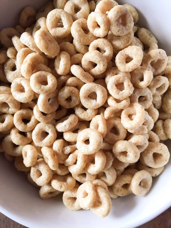 Honey Nut Cheerios in bowl.