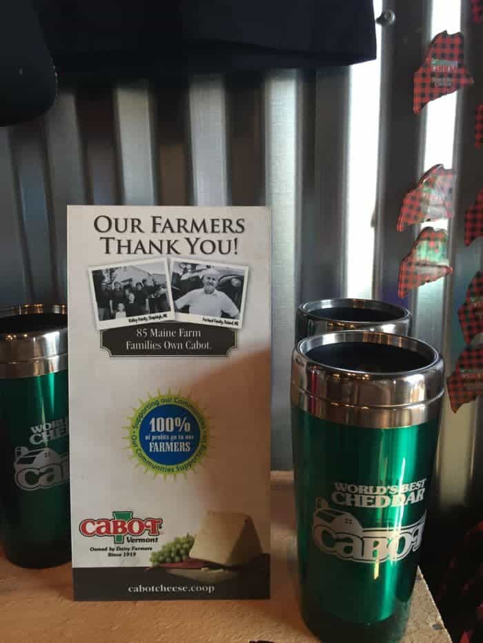 Our Farmers Thanks You! Sign at Cabot cheese store.