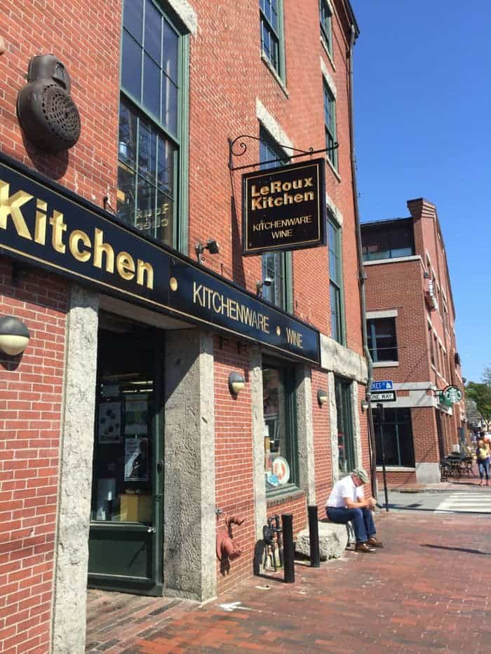 LeRoux Kitchen sign in downtown Portland, Maine.