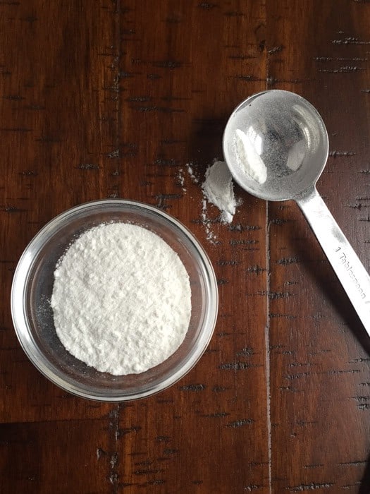 White rice flour in small bowl