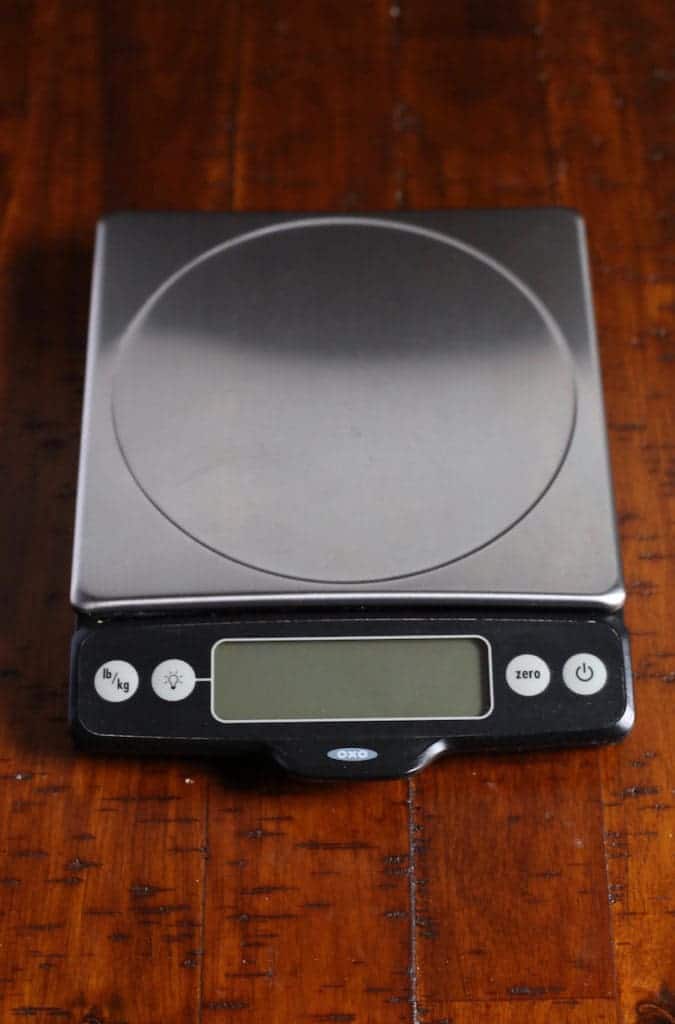 Digital scale.