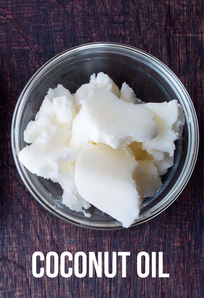 Bowl of coconut oil.