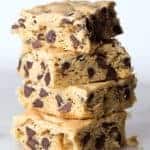 Gluten-Free Chocolate Chip Cookie Bars in a stack.