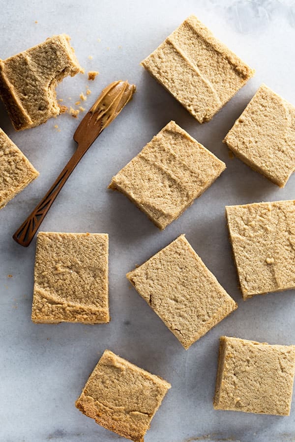 Gluten-Free peanut butter blondies.