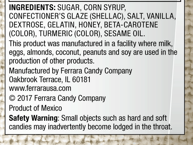 Gluten-Free Candy Corn from Brach's Ingredients