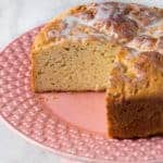 Gluten-Free Italian Easter bread on cake stand.