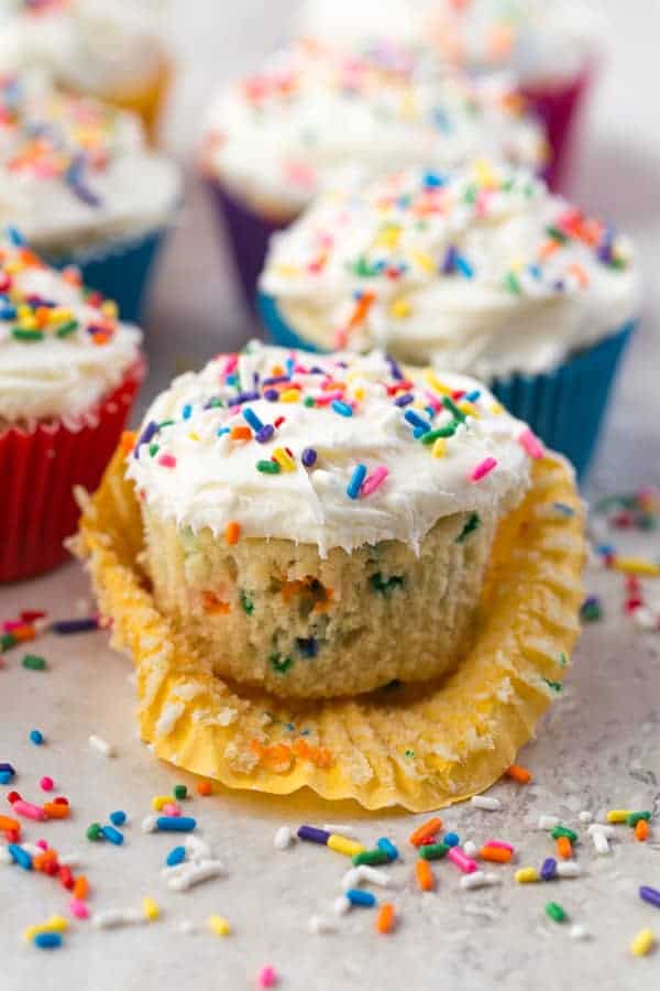 Gluten-free funfetti cupcakes.