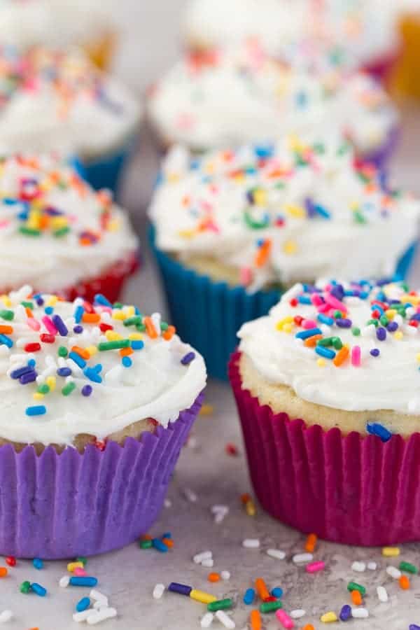 Gluten-Free Funfetti Cupcakes.