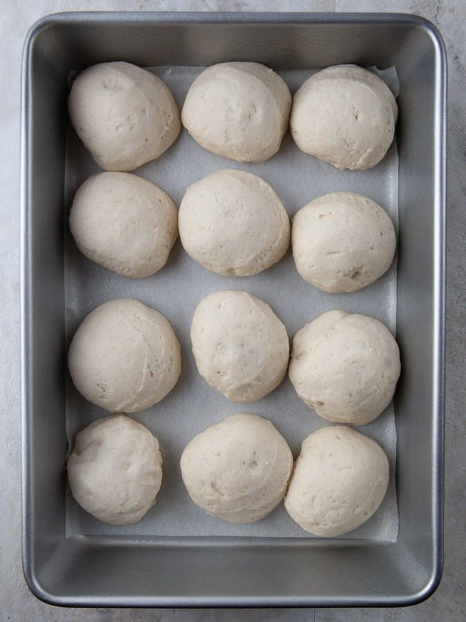 Gluten-Free Soft Rolls Risen on a Pan