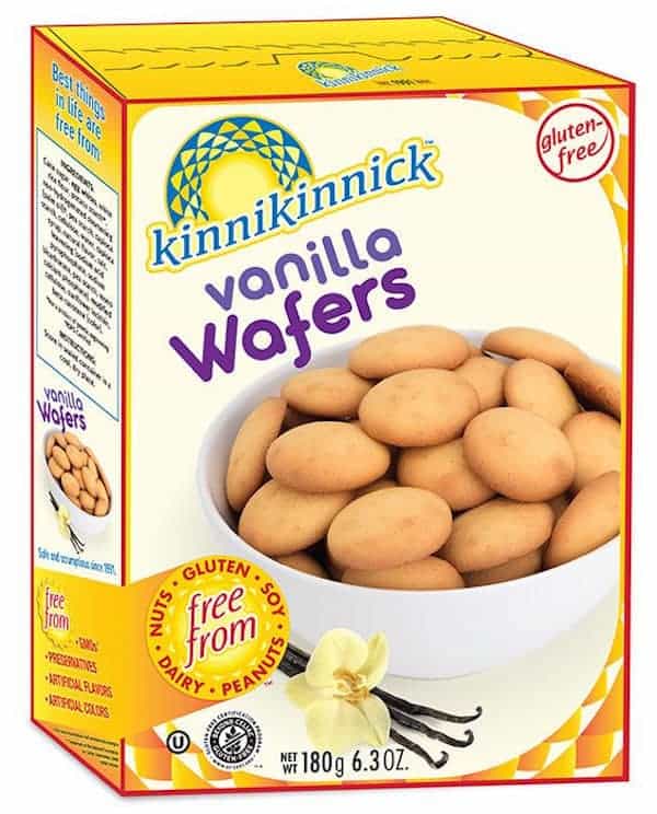 Package of Kinnikinnick Gluten-Free Vanilla Wafer Cookies 