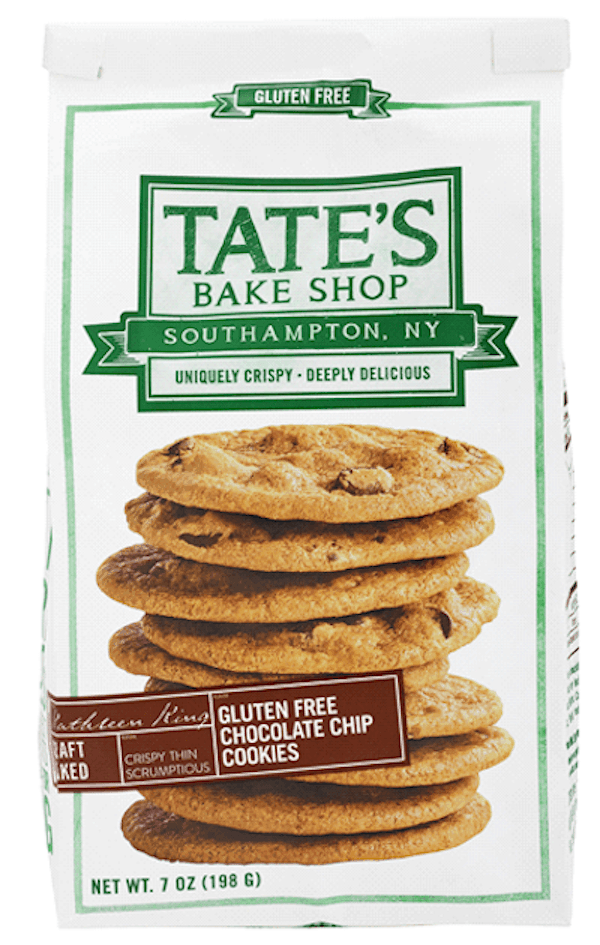 Bag of Tate's Gluten-Free Chocolate Chip Cookies