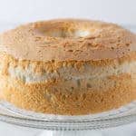 Gluten-Free Angel Food Cake on Cake Stand