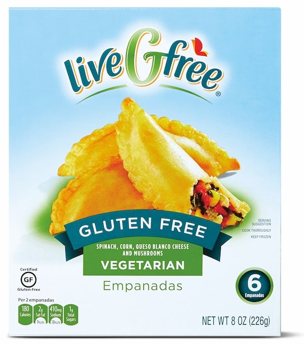 Box of Aldi liveGfree Gluten-Free Vegetable Empanadas