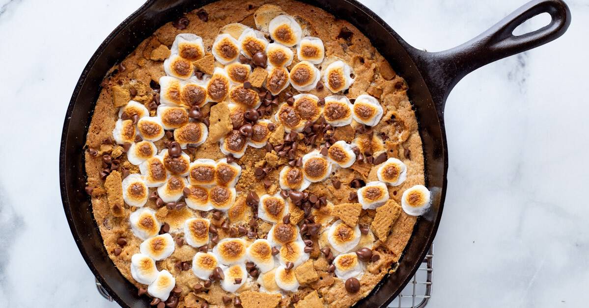 Gluten-Free Skillet S'more Cookie - Gluten-Free Baking