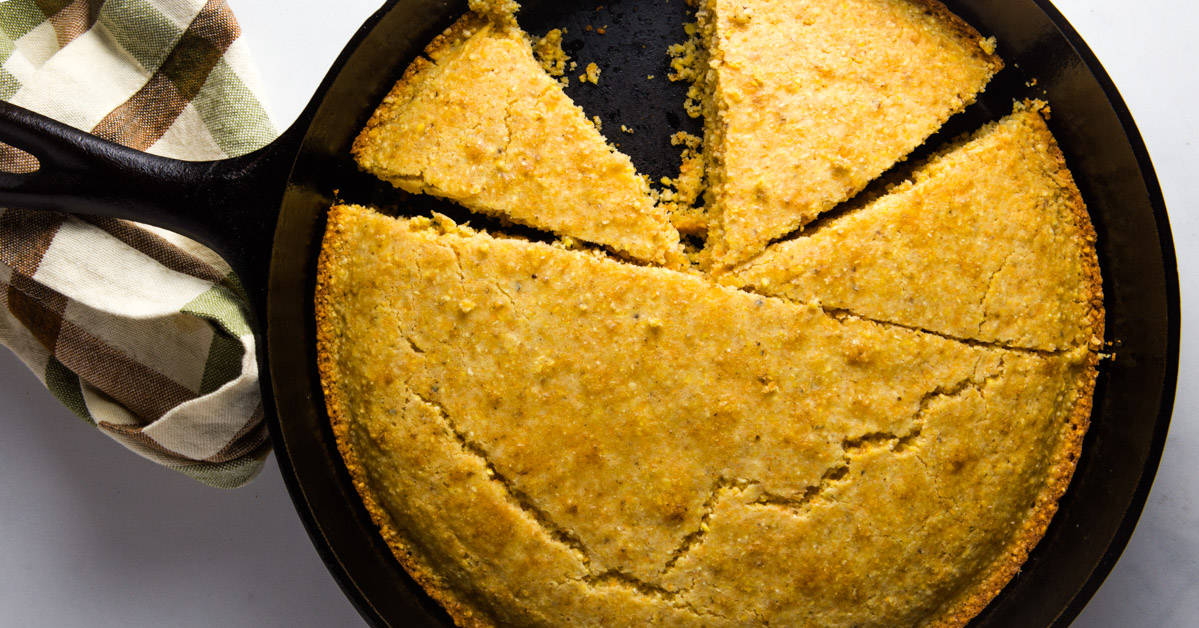 Gluten Free Skillet Cornbread - Metemgee