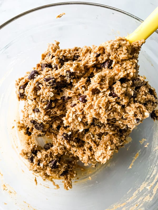 Bowl of gluten-free oatmeal cookie dough