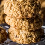 Stack of Gluten-Free Oatmeal Cookies.