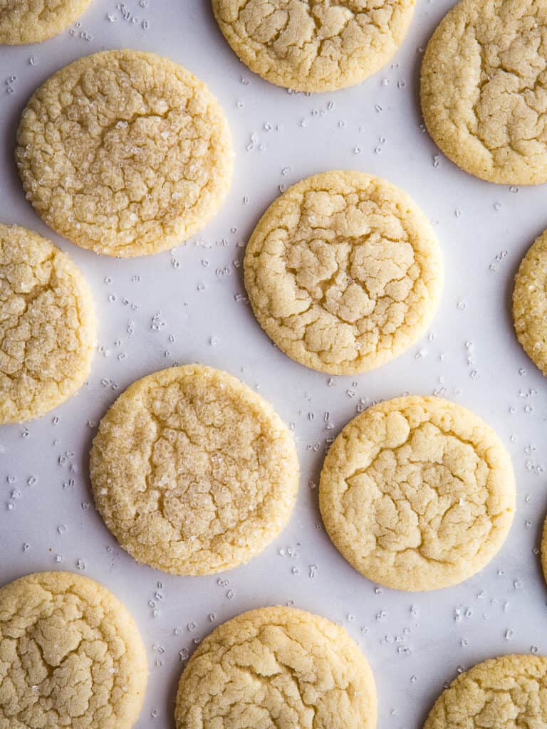 Gluten-free sugar cookies on the counter.