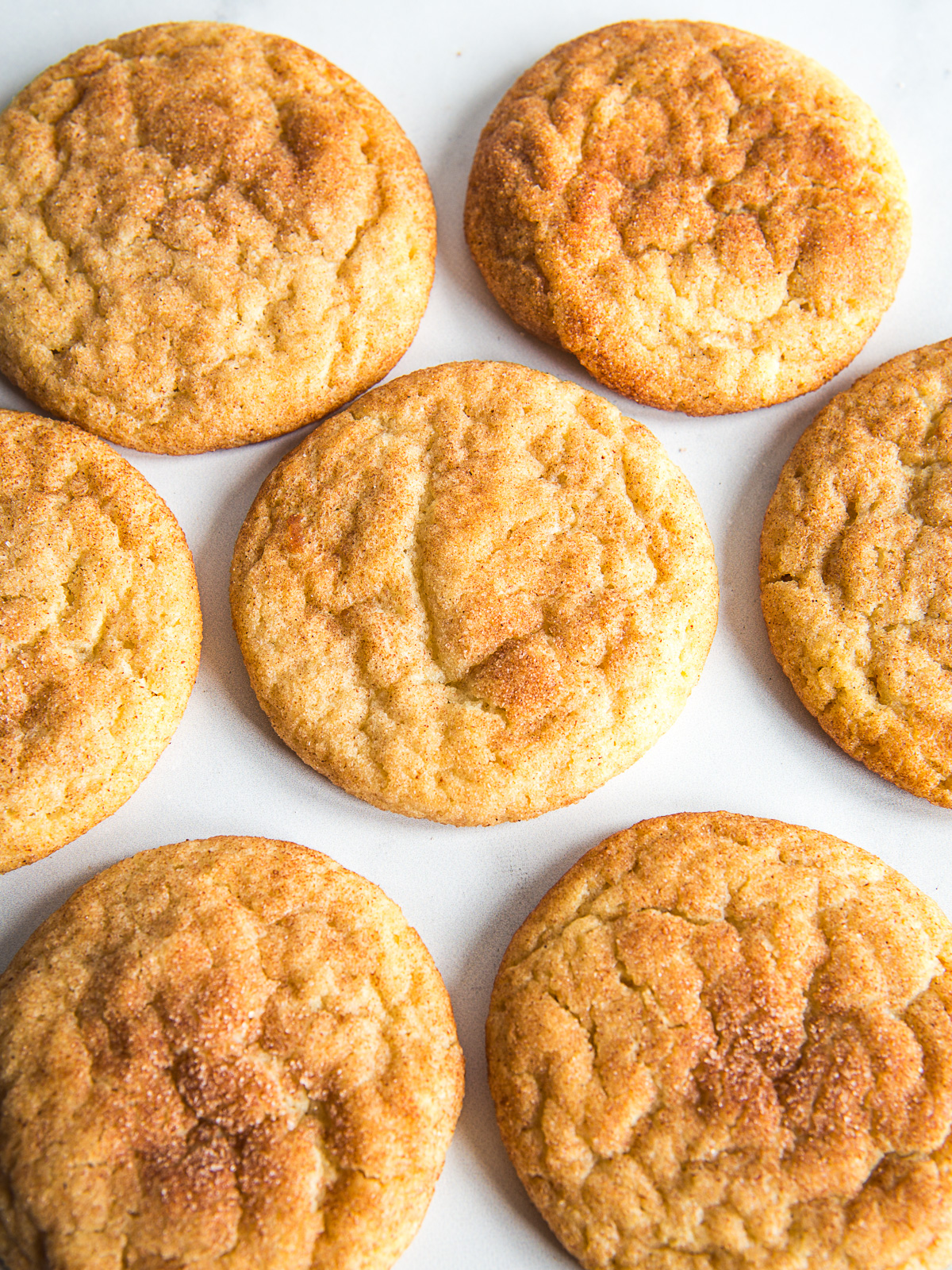 Gluten-free snickerdoodles on the counter.