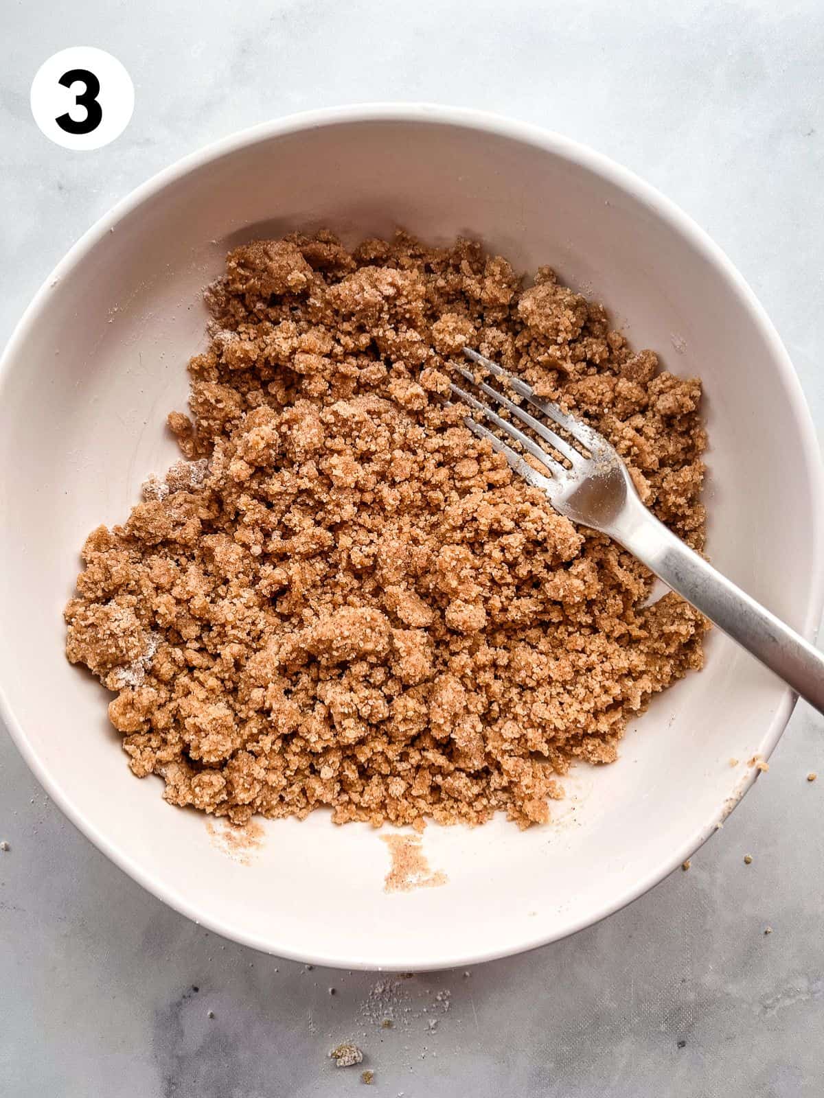 Gluten-free crumb topping in a bowl.